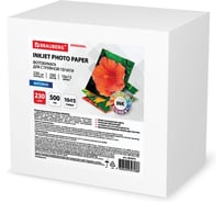 Матовая фотобумага BRAUBERG ORIGINAL 10x15 см, 230 г/м2, односторонняя, 500 листов 363975