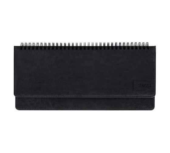 Датированный планинг BRAUBERG Imperial 2023 305x140 мм, под кожу, черный 113994