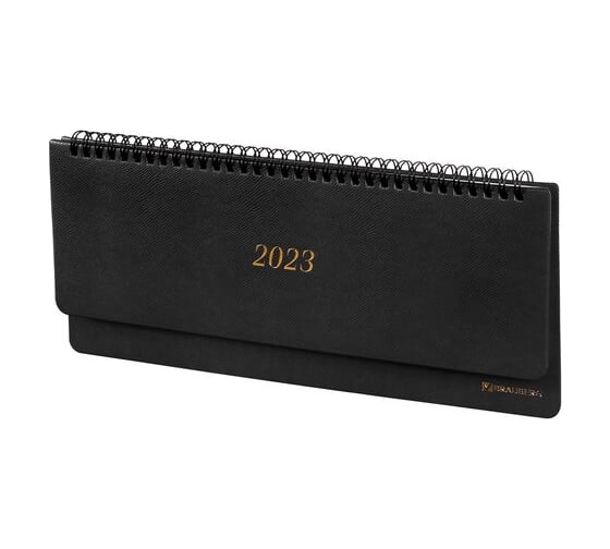 Датированный планинг BRAUBERG Iguana 2023 305x140 мм, под кожу, черный 113989 1