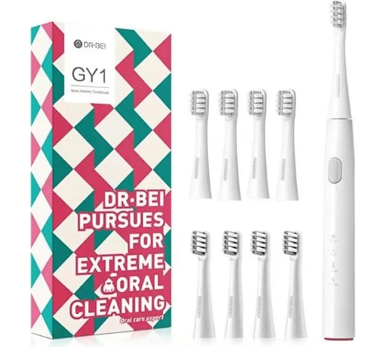 Звуковая электрическая зубная щетка DR.BEI Sonic Electric Toothbrush GY1 белая 8 YMYM GY1 WHITE 8 1