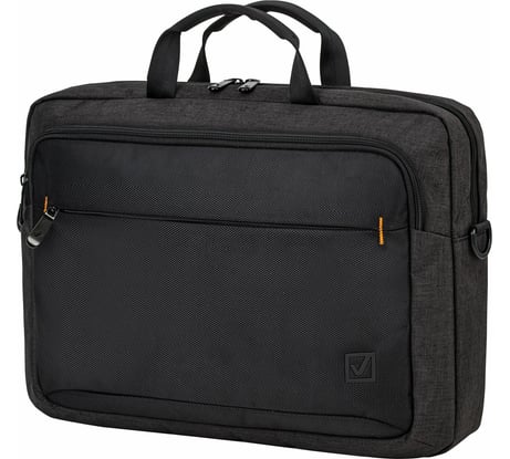 Сумка-портфель с отделением для ноутбука 15.6" BRAUBERG Pragmatic, серо-черная, 30x42x8 см 270827