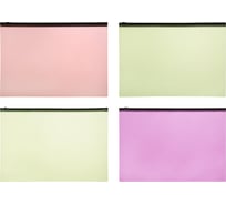 Папка-конверт Attache на молнии Neon А4 150 мкм 8 шт в упаковке оранжевый, желтый, салатовый, розовый 1466522