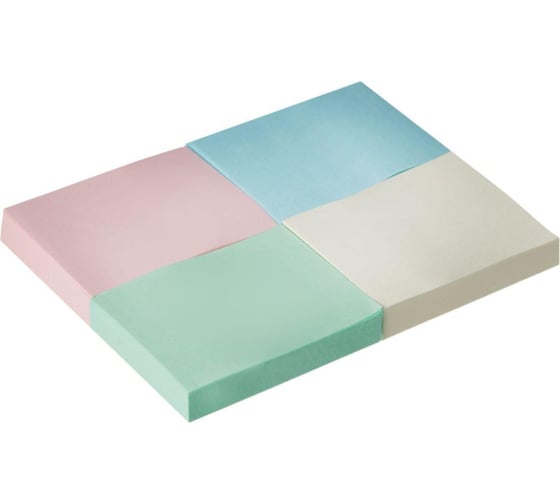 Стикеры Attache Bright colours с клеевым краем 38x51 мм комплект 4 цвета 100 листов 1495376