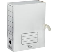 Архивный короб Attache белый 100 мм гофрокартон, 5 шт в упаковке, с завязками 1547370