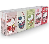 Бумажные платочки World Cart Hello Kitty 4-х слойные, 10 пачек, 9 листов, 21х21 см, 238 г KGHLK-HS-01 19699342