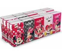 Бумажные платочки World Cart Минни Маус 4-х слойные, 20 пачек х 9 листов, 21х21 см, 238 г MIN/набор/20
