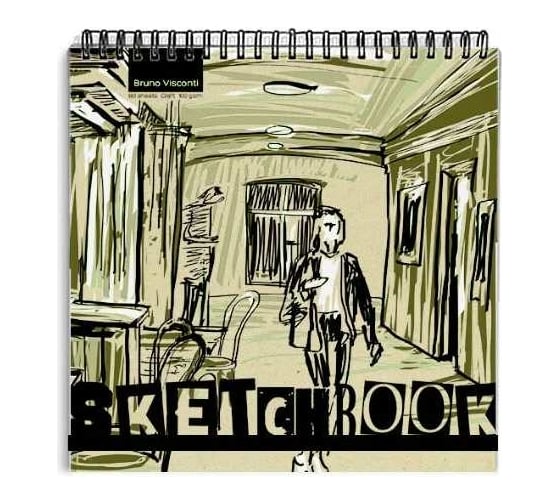 Sketchbook Bruno Visconti BV 200х200 мм, 80 листов, крафт 100 гр, на гребне, 4 вида 1-503/01