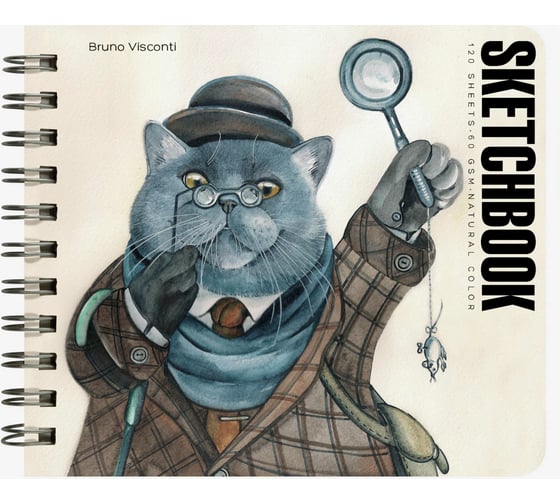 Sketchbook Bruno Visconti BV 180х155 мм, 120 листов, пухлая, 60 гр, на гребне, 4 вида 1-550/01