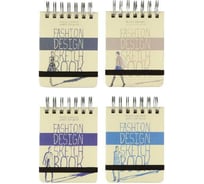 Sketchbook Bruno Visconti BV 100х130 мм, 120 листов, бежевый 100 гр, на гребне, 4 вида 1-501/02