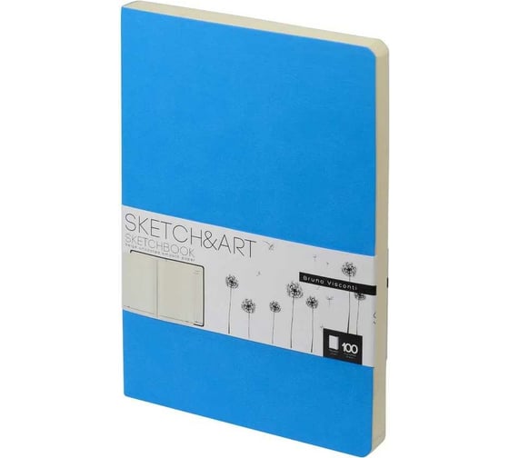 Sketchbook Bruno Visconti BV 140х210 мм, 100 листов, бежевый 100 гр, в мягком переплете, голубой 1-500/13 1