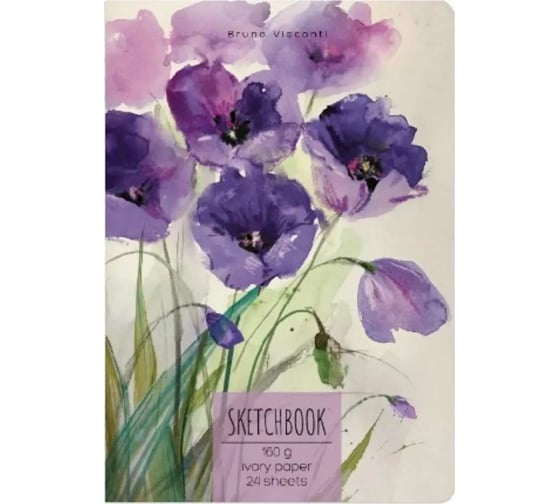 Sketchbook Bruno Visconti BV А5 138х205 мм, 24 листов, бежевый 160 гр, в мягком переплете, МИКС 3-586/01