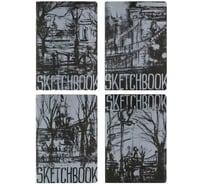 Sketchbook Bruno Visconti BV 147х210 мм, 40 листов, тетрадь черный 80 гр, прошитый блок, 4 вида МИКС 2 3-580/02