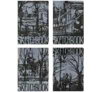 Sketchbook Bruno Visconti BV 179х250 мм, 60 листов, тетрадь черный 80 гр, прошитый блок, 4 вида МИКС 2 3-582/02