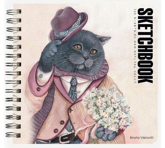 Sketchbook Bruno Visconti BV 200х205 мм, 120 листов, пухлая 60 гр, на гребне, 4 вида 1-551/01 1