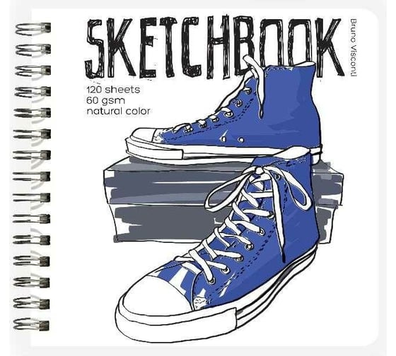Sketchbook Bruno Visconti BV 200х205 мм, 120 листов, пухлая 60 гр, на гребне, 4 вида 1-551/01