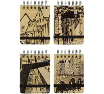 Sketchbook Bruno Visconti BV 147х210 мм, 80 листов, крафт 80 гр, на гребне, 4 вида 1-505/01