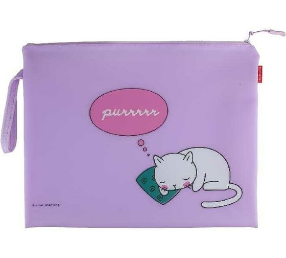 Папка на молнии Bruno Visconti CAT'S DREAMING силикон, ФА4 34х26 см 14-004/15
