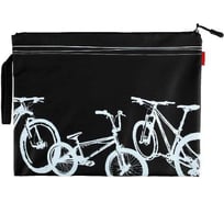 Папка на молнии Bruno Visconti ВЕЛОСИПЕДЫ черная, силикон, ФА4 34х26 см 14-007/03