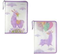 Папка на молнии с окантовкой Bruno Visconti ЛАВАНДОВЫЕ ЛАМЫ А4 2 вида 14-032/02