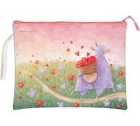 Папка на молнии Bruno Visconti ЛАВАНДОВЫЕ ЛАМЫ СЕРДЕЧКИ ФА4 34х26 см 14-001/10