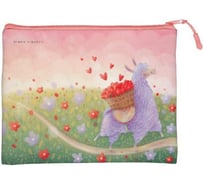 Папка на молнии Bruno Visconti ЛАВАНДОВЫЕ ЛАМЫ СЕРДЕЧКИ ФА5+ 26х20 см 14-002/10