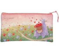 Папка на молнии Bruno Visconti ЛАВАНДОВЫЕ ЛАМЫ СЕРДЕЧКИ ФА6 23х12 см 14-003/10