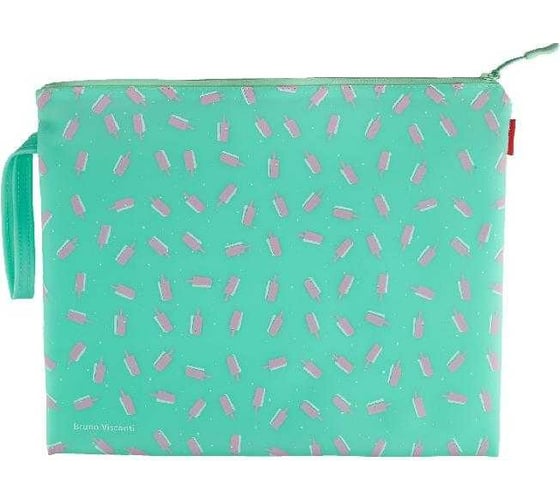 Папка на молнии Bruno Visconti ICE CREAM MINT силикон, ФА4 34х26 см 14-004/08 1
