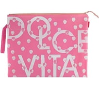Папка на молнии Bruno Visconti DOLCE VITAPINK силикон, ФА4 34х26 см 14-004/14
