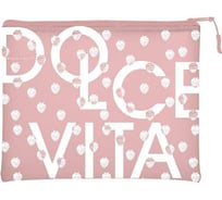 Папка на молнии Bruno Visconti DOLCE VITAPINK силикон, ФА5+ 26х20 см 14-005/14