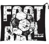 Папка на молнии Bruno Visconti ФУТБОЛ черная, силикон, ФА5+ 26х20 см 14-013/06