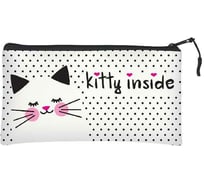 Папка на молнии Bruno Visconti КОТЕНОЧЕК БЕЛЫЙ силикон, ФА6 23х12 см 14-006/01