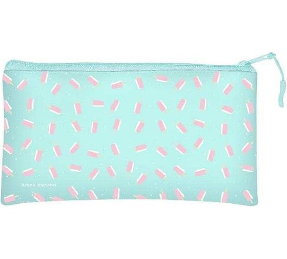 Папка на молнии Bruno Visconti ICE CREAM MINT силикон, ФА6 23х12 см 14-006/08 1