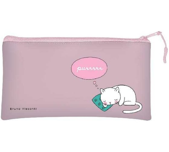 Папка на молнии Bruno Visconti CAT'S DREAMING силикон, ФА6 23х12 см 14-006/15 1
