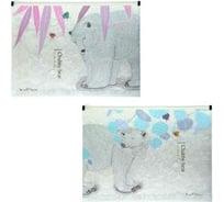 Папка с пластиковой застежкой Bruno Visconti БЕЛАЯ МЕДВЕДИЦА А4 2 вида 14-037