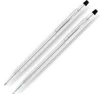 Cross Набор подарочный Century Classic - Lustrous Chrome, шариковая ручка, карандаш 350105