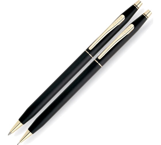 Подарочный набор Cross Сentury Classic Black Matte GT шариковая ручка, карандаш 250105