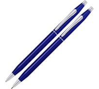 Подарочный набор Cross Classic Century Translucent Blue Lacquer шариковая ручка, карандаш AT0081-112