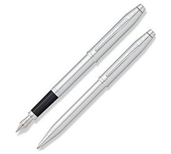 Подарочный набор Cross Century II Chrome, шариковая ручка, перьевая ручка AT0087WG-97MS