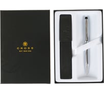 Подарочный набор Cross Century II Lustrous Chrome шариковая ручка, чехол 3502WG/471