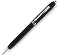 Шариковая ручка Cross Townsend - Black Lacquer Rhodium Plated, M BL AT0042-4