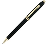 Шариковая ручка Cross Townsend - Black Lacquer Gold Plated, M BL 572