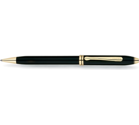 Шариковая ручка Cross Townsend - Black Lacquer Gold Plated, M BL 572