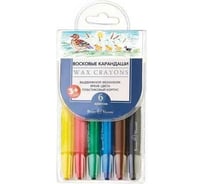 Восковые карандаши-мелки Bruno Visconti HAPPYCOLOR в пластиковом корпусе, выкручиваемые, 6 цветов 31-0003