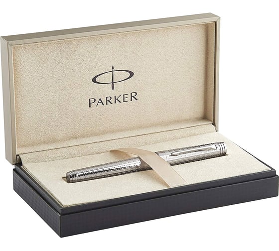 Ручка-роллер Parker Premier - Deluxe Graduated Chiselling ST, F, BL S0887990