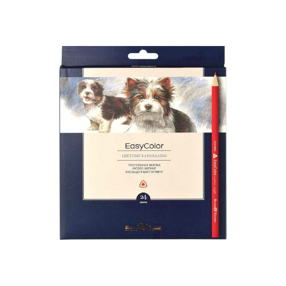 Цветные карандаши Bruno Visconti EASYCOLOR 24 цвета 30-0032 - выгодная ...