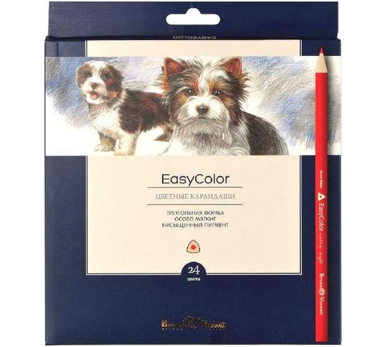Цветные карандаши Bruno Visconti EASYCOLOR 24 цвета 30-0032