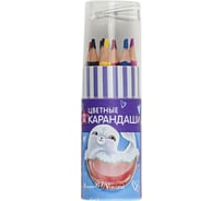 Цветные укороченные карандаши Bruno Visconti FUNCOLOR пластик, в картонной тубе, 12 цветов 30-0091