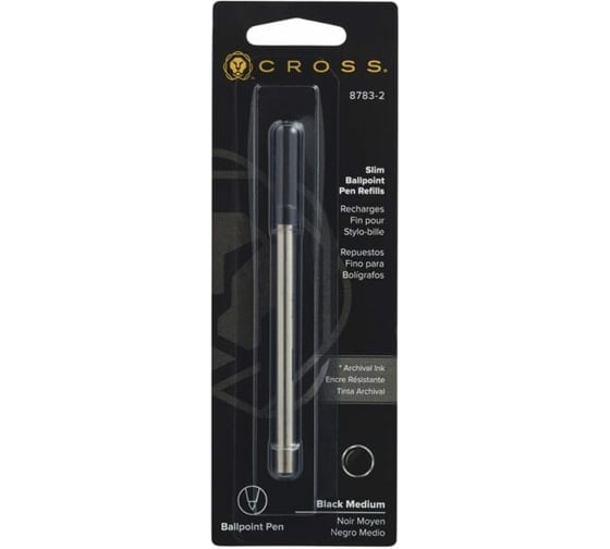 Стержень шариковый для ручки Cross Click M, черный 8783-2