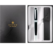 Cross Набор подарочный Bailey - Black Lacquer, шариковая ручка, чехол AT0452-7/471