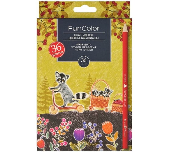 Цветные карандаши Bruno Visconti FUNCOLOR пластик, 36 цветов 30-0083